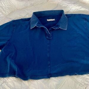 We The Free Deep Indigo Blue Cropped Top